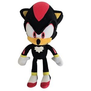 Shadow The Hedgehog Plush Toy Sega‎ Stuffed Animal Black Red Yellow 12 Inch